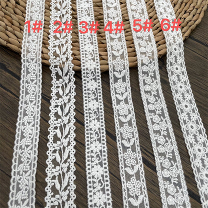 3813 Exportación de accesorios de encaje bordado de hilo de algodón de malla bilateral, material de costura a mano DIY, encaje con decoración