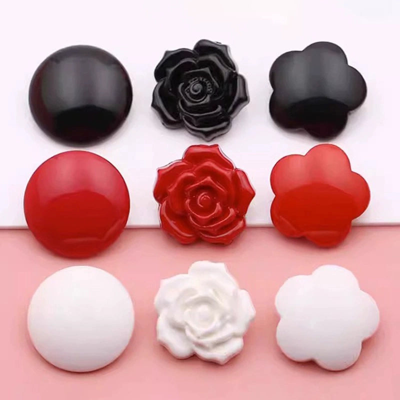 3356★  Coat button trench coat jacket suit trousers buttons casual clothes men's and women's versatile round black white buttons