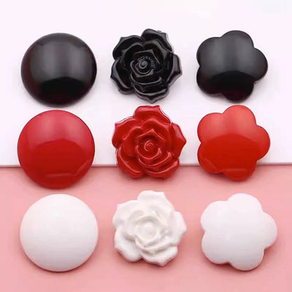 3356★  Coat button trench coat jacket suit trousers buttons casual clothes men's and women's versatile round black white buttons