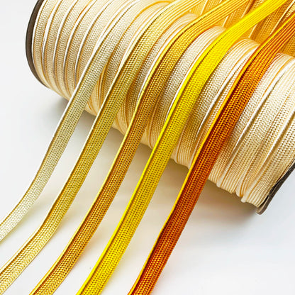 3849 Spot 39 colores 1 cm borde fino cinta maestra de seda brillante tira de brotes ribete cuerda borde incrustado tira cincha accesorios de ropa