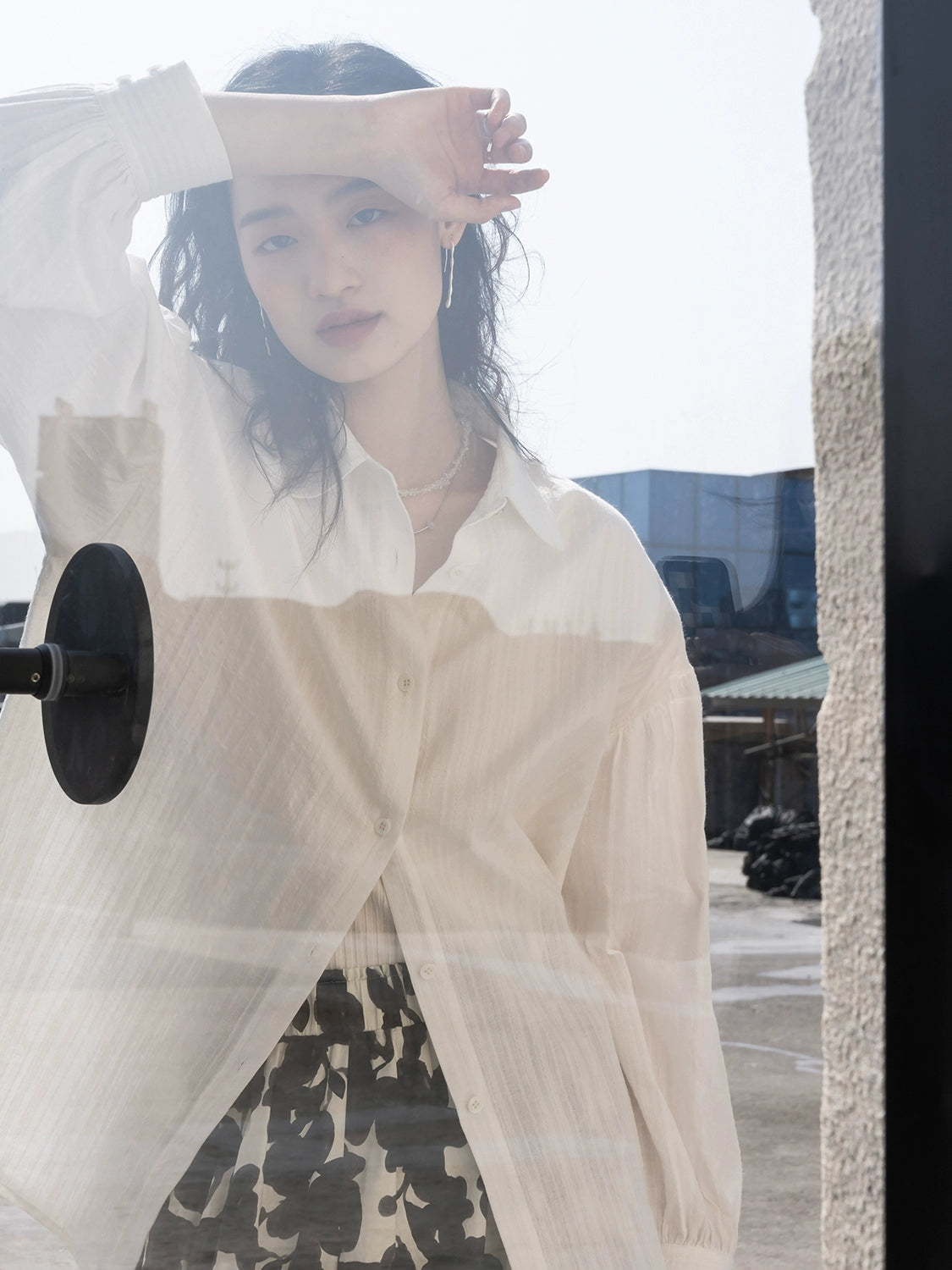 Camisa blanca original CAREMIND para mujer, diseño Sense Niche, camisa de viaje premium, camisa francesa de otoño, manga larga 