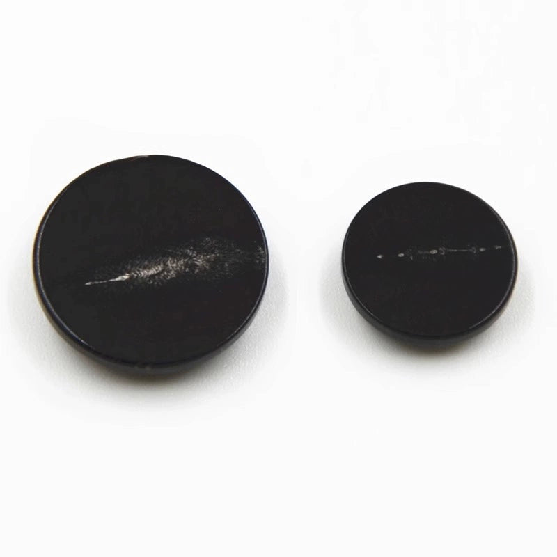 3455★ Botón negro redondo ojo oscuro botón plano material cuerno traje hombre botón cuerno chaqueta mujer abrigo