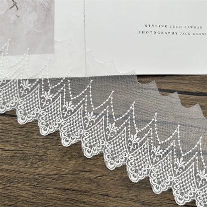 3828 Ancho 10cm malla bordado encaje DIY vestido ropa falda dobladillo cortina tela decoración accesorios