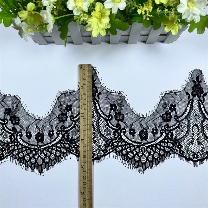 3776 Exquisito encaje de pestañas onduladas irregulares, bricolaje, vestido de novia, falda, costura, velo, cuello, accesorios de costura