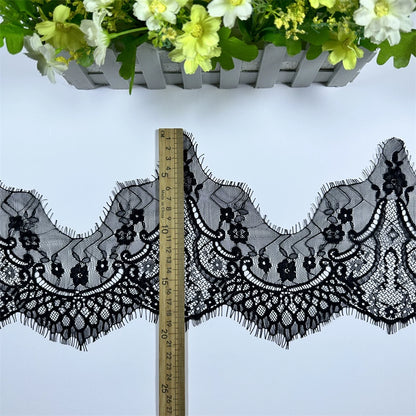 3776 Exquisito encaje de pestañas onduladas irregulares, bricolaje, vestido de novia, falda, costura, velo, cuello, accesorios de costura