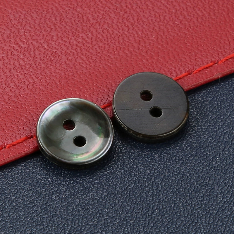 3347★  Shirt buttons women's and men's chiffon shirt buttons clothes versatile round shell buttons four-eye black and white cardigan small