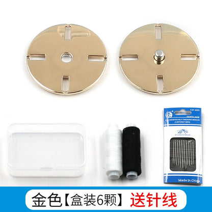 3474★ Botones finos ocultos de metal Botones pequeños de abrigo de visón de lana de cachemira para mujer Botones Botones invisibles de alta calidad Botones madre