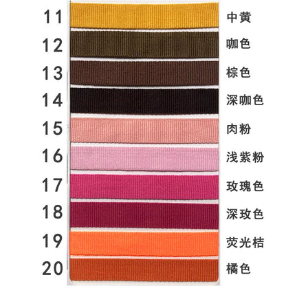 3880 40 colores en stock Tira de presión de borde de cuello de color de 1 cm, material auxiliar, cinta microelástica después de la tira de ribete de grano cruzado, tira lateral de la ropa