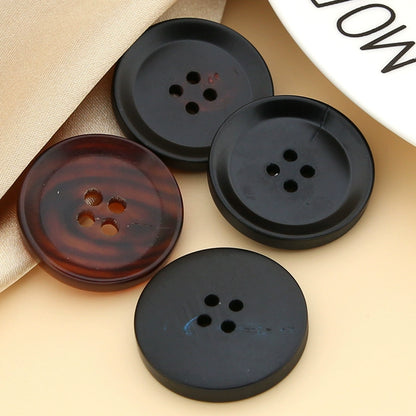 3420★  New, round black clothes decorative buttons men's and women's trench coats, sweaters, high-end versatile buttons, fashion buttons