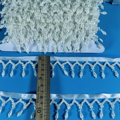 Cinturón de hanfu con flecos de perlas y cuentas, cadena, cortina facial, barba, tocado, accesorios de ropa DIY, 3683 anchos, 4,5 cm