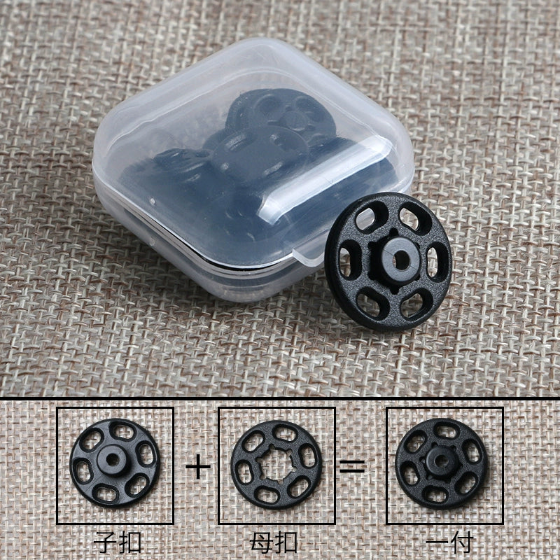 3475★ Abrigo de lana con botones a presión de nailon de color, botones para madre e hijo, botones ocultos invisibles de plástico, botones redondos para camisa antiluz