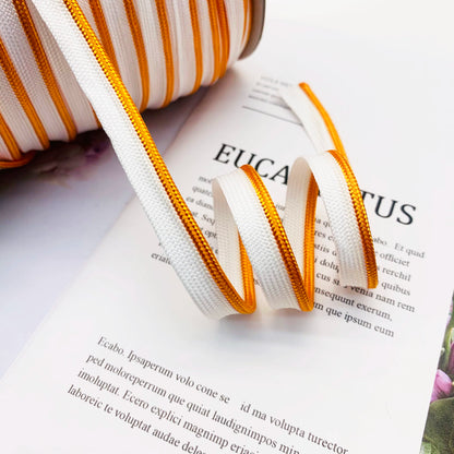 Cinta adhesiva de seda brillante de 1 cm, 41 colores, con borde incrustado, para decoración de hogar, textiles, accesorios de ropa, 3847