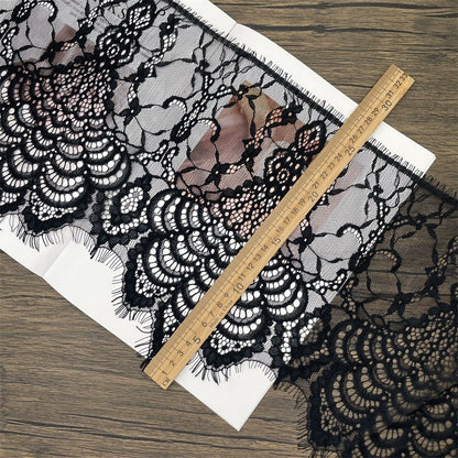 Tissu en dentelle à cils unilatérale en fil pressé, largeur 3766, 27 cm, pour jupe de femme, accessoires pour la maison