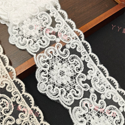 3825 ancho 8,5 cm malla bordado encaje accesorios de encaje DIY hecho a mano ropa interior de mujer bordado tela de malla accesorios de ropa