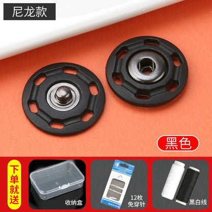 3468★ Botones ocultos de nailon para mujer, gabardina, abrigo, suéter, chaqueta, botones invisibles, ropa, botones para niños y madres.