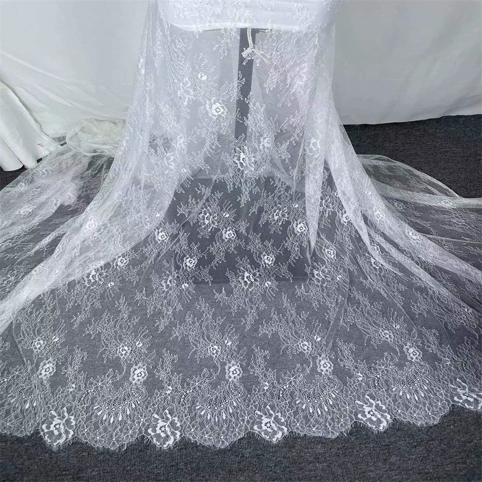 3748 Precio de tres metros de ancho 1,5 metros de encaje accesorios de encaje, ropa de bricolaje hecha a mano cortinas de boda telas de decoración de boda