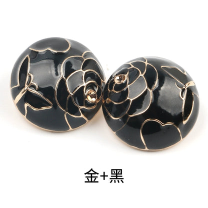 3414★  Coat buttons round suit woolen jacket metal buttons women's trench coat British versatile women's and men's suits buttons