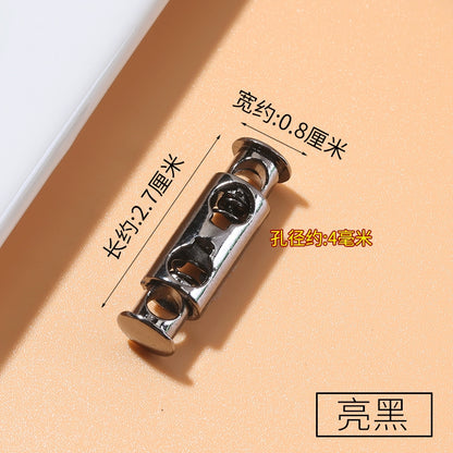 3543★ Hebilla de resorte de metal, hebilla fija para cordón de zapato, hebilla de nariz de cerdo con cordón para ropa, hebilla de tope para sombrero, botón de ajuste elástico para apretar