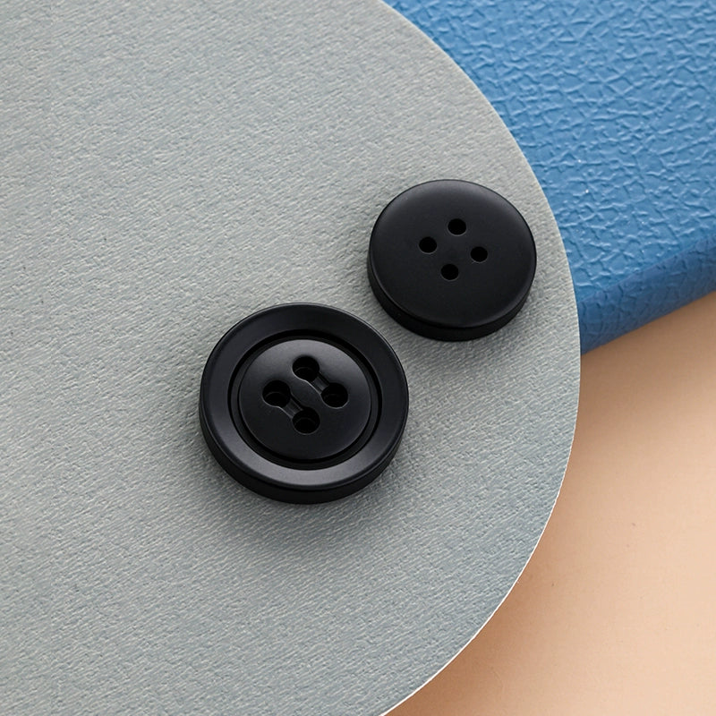 3459★  Black resin buttons men's suit jacket buttons top women's woolen coat trench coat pants versatile high-end buttons
