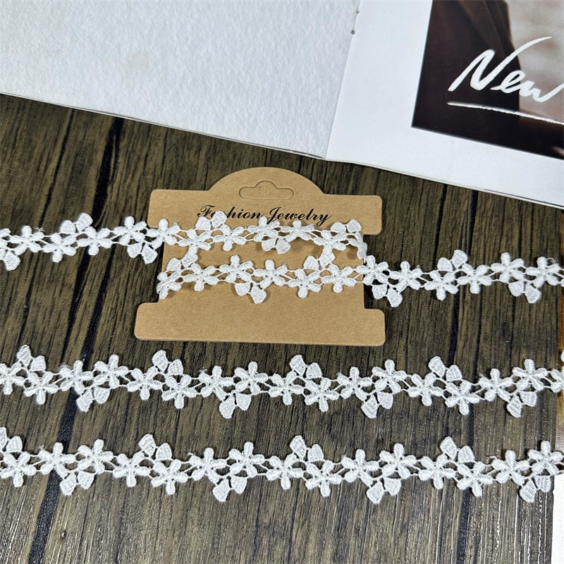 3667 Cortinas Ropa Encaje Accesorios de Encaje Vestido Lolita Collar Bolso Zapatos y Sombreros DIY Encaje Bordado Hecho a Mano