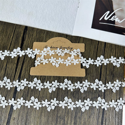 3667 Cortinas Ropa Encaje Accesorios de Encaje Vestido Lolita Collar Bolso Zapatos y Sombreros DIY Encaje Bordado Hecho a Mano