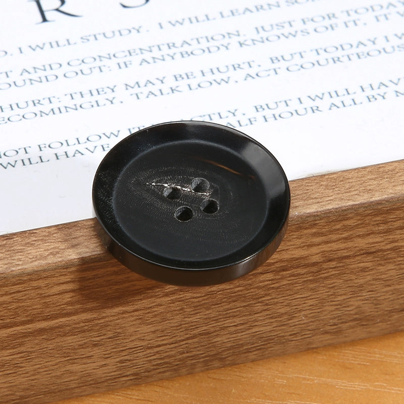 3463★ Botones de cuerno real para hombre, traje, chaqueta, pantalón, botones de alta gama, abrigo de cachemira para mujer, botones negros Daquan