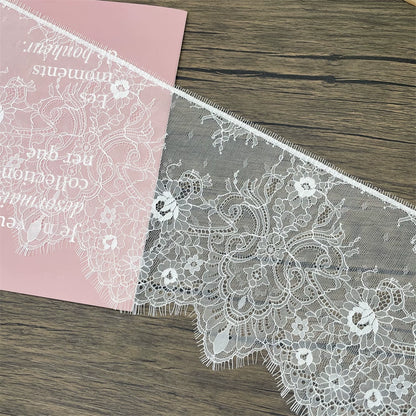 Tela de encaje con pestañas unilaterales, 3773 cm de ancho y 21 cm de ancho, ideal para manualidades, ropa, mangas, faldas, decoración textil para el hogar.