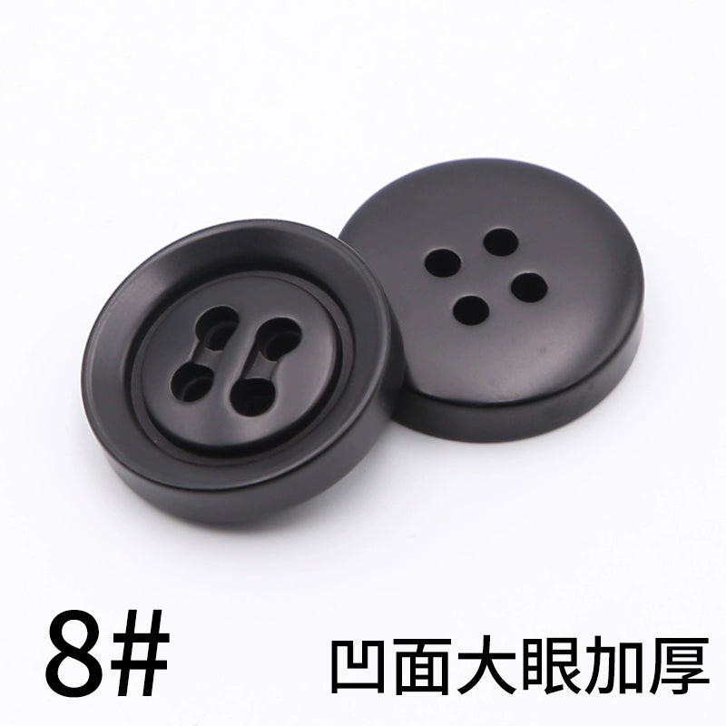 3445★ Botones redondos negros para abrigos, botones para chaquetas de traje para hombres y mujeres, accesorios versátiles para gabardinas y botones superiores.