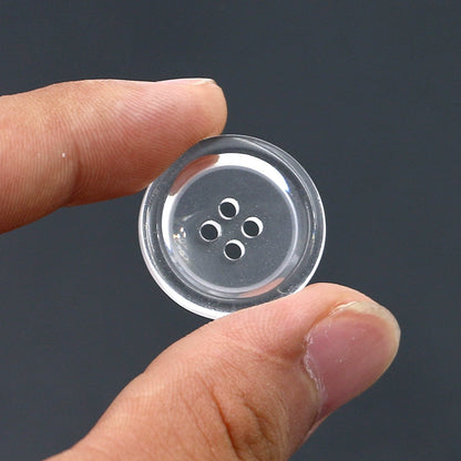 3377★  White coat buckle nurse buckle nurse button four eyes transparent thin edge shirt buckle pad buckle hospital buckle tooling buckle inner buckle