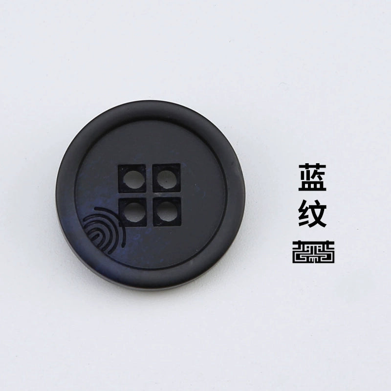 3439★ Abrigo de traje para mujer, botones decorativos de alta gama, botones redondos, ropa, chaqueta, suéter, traje, botones negros, botones de resina