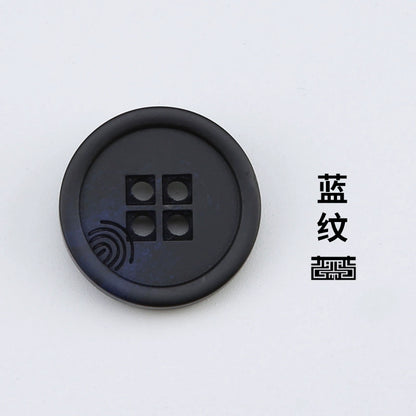 3439★ Abrigo de traje para mujer, botones decorativos de alta gama, botones redondos, ropa, chaqueta, suéter, traje, botones negros, botones de resina