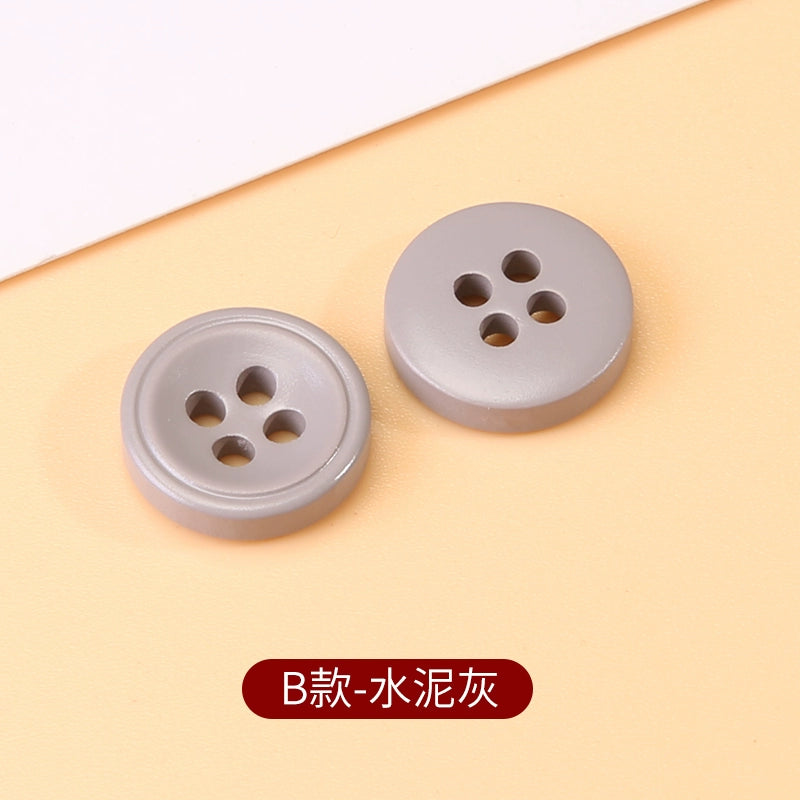 3403★  Color round four-eye shirt buttons children's sweater cardigan versatile buttons clothes jacket high-end button accessories