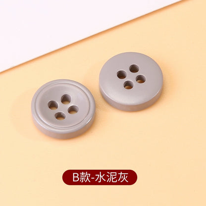 3403★  Color round four-eye shirt buttons children's sweater cardigan versatile buttons clothes jacket high-end button accessories