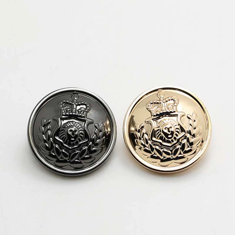 3415★  Metal buttons Crown lion head women's fashion buttons Versatile woolen coat trench coat decorative women's suit buttons