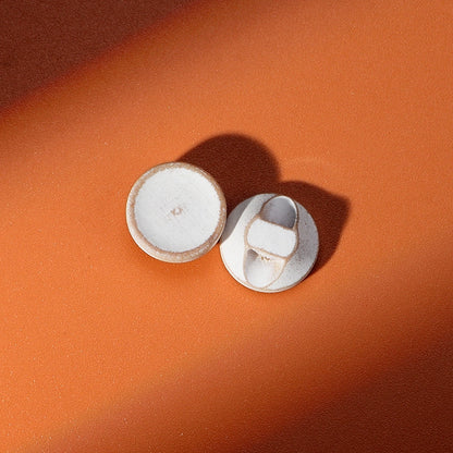 3328★  Natural wood round button shirt shirt children's wood buttons retro burnt edge log color bowl-shaped small buttons