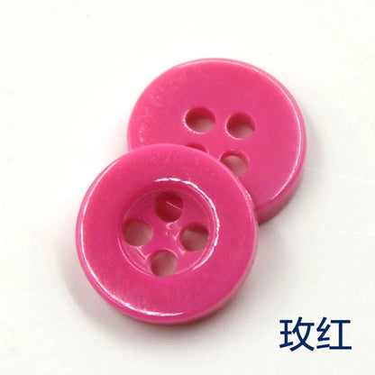 3348★  Color wide-edged round shirt buttons Children's kindergarten creative handmade material package Candy button painting material