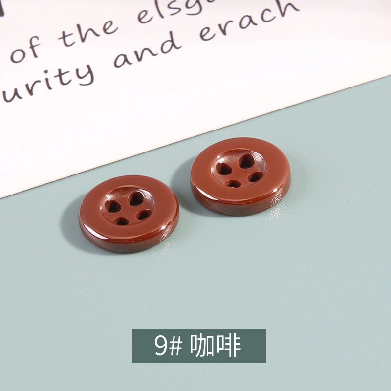 3337★  Four-eye round ceramic button men's and women's shirts cardigan cuffs neckline high-end buttons children's clothes button accessories