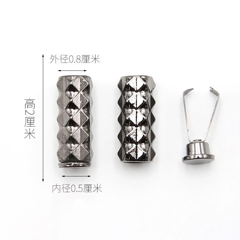 3546 Suéter Sombrero Cuerda Cabeza Botón Pantalones Cintura Cuerda Hebilla Metal Cabeza Ropa Cinturón Cuerda Tope Accesorios