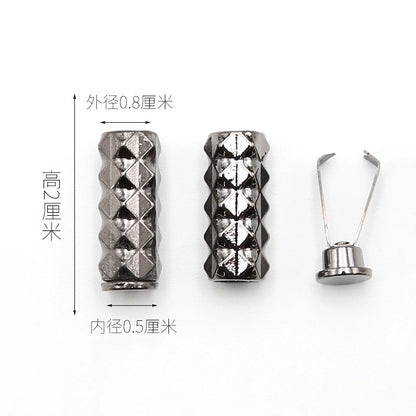 3546 Suéter Sombrero Cuerda Cabeza Botón Pantalones Cintura Cuerda Hebilla Metal Cabeza Ropa Cinturón Cuerda Tope Accesorios