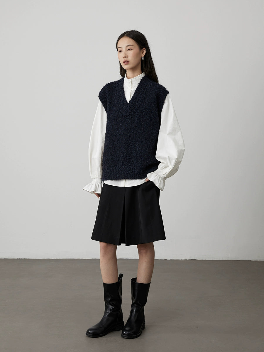 [Barroco] Camisa de temperamento elegante francesa CAREMIND, diseño de encaje de hongos, camisa blanca apilada en la parte superior 