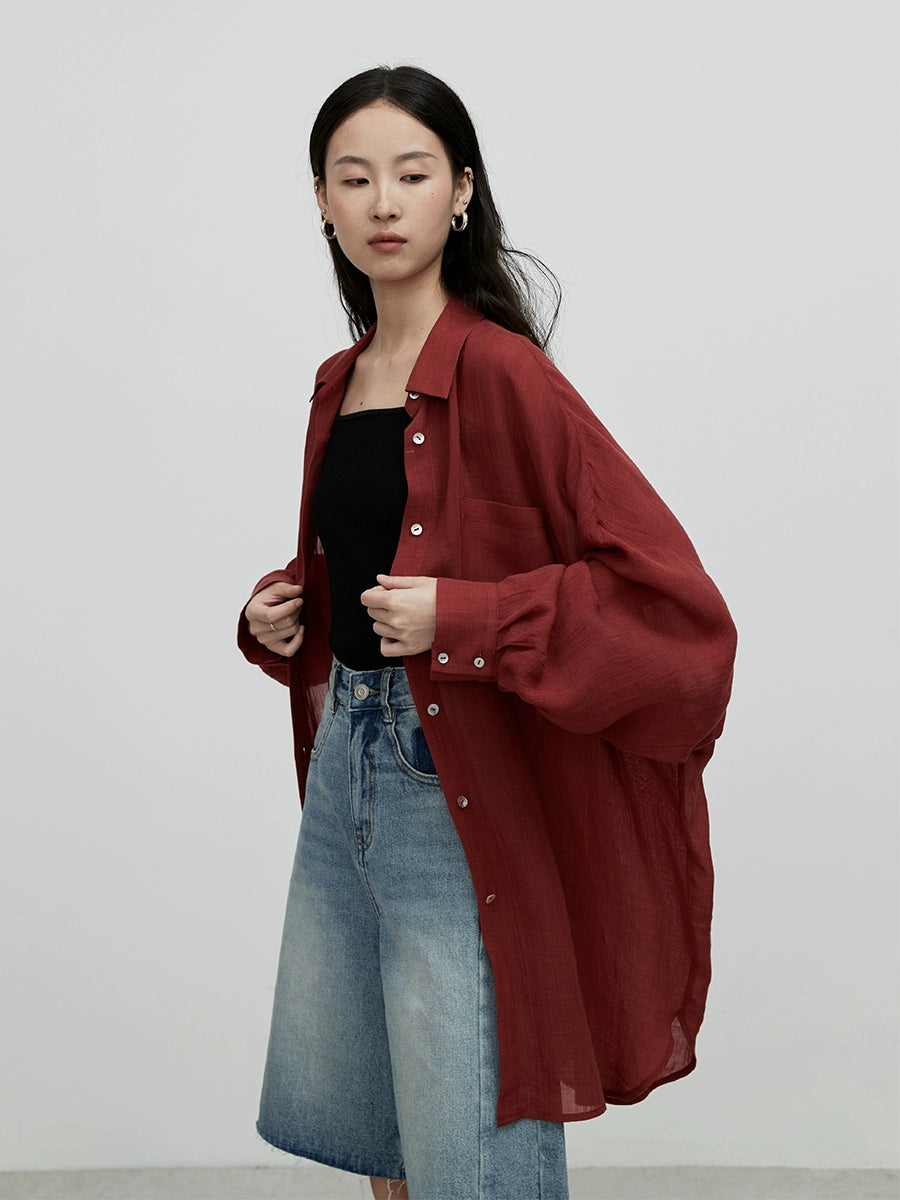 [Wind Chasing Shirt] CAREMIND Autumn New Shirt Commuter Niche Lazy Wind Versatile Temperament Jacket New