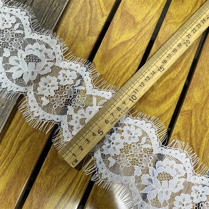 3738 Exquisitas pestañas blancas y negras con encaje para unir ropa, materiales decorativos, bricolaje, escote, mangas, tirantes, ayudas de costura