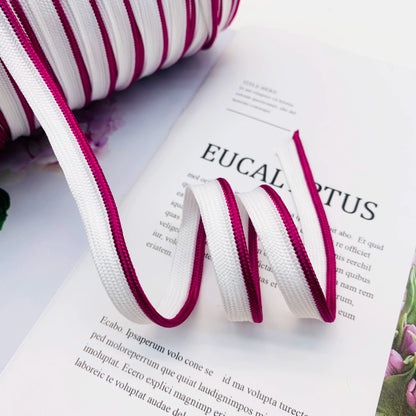 Cinta adhesiva de seda brillante de 1 cm, 41 colores, con borde incrustado, para decoración de hogar, textiles, accesorios de ropa, 3847