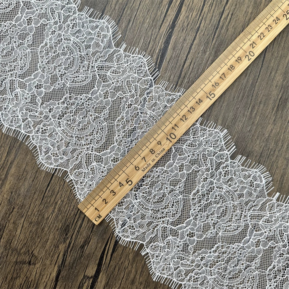 3758 Ancho 15CM Encaje de pestañas de alta calidad DIY Ropa Vestido de novia Ropa de cama Material de empalme decorativo