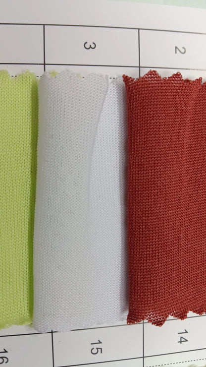 3905 Tejido elástico de verano, tejido fino de punto, forro de falda, tejido de imprimación absorbente de sudor, tejido de punto de una sola cara de alta elasticidad 8031