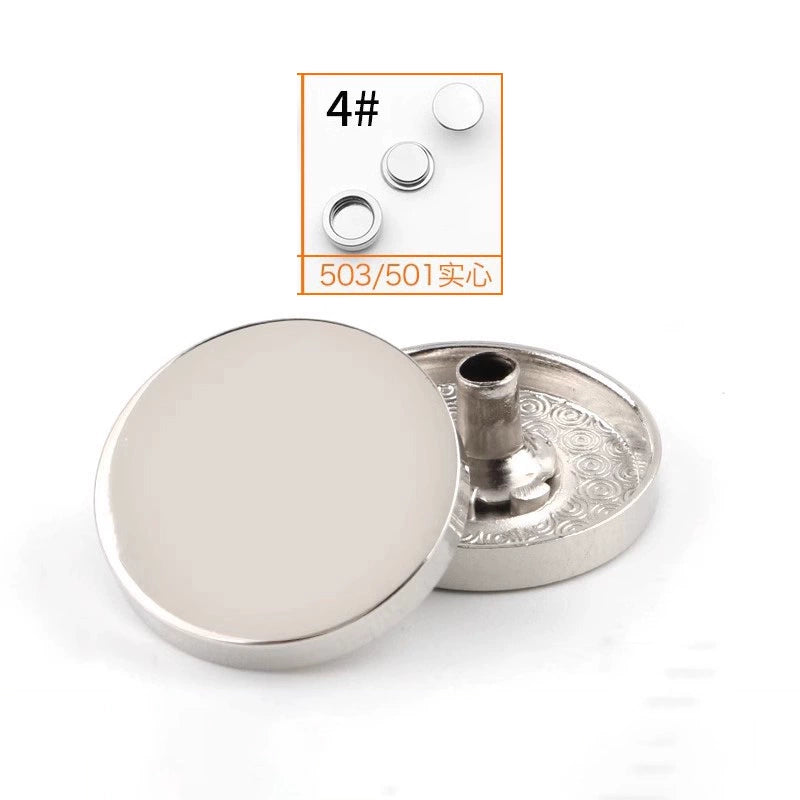 3411★  Metal high-end clothes clothing mother and child buttons jacket hidden buttons round coat down jacket buttons buttons buttons buttons