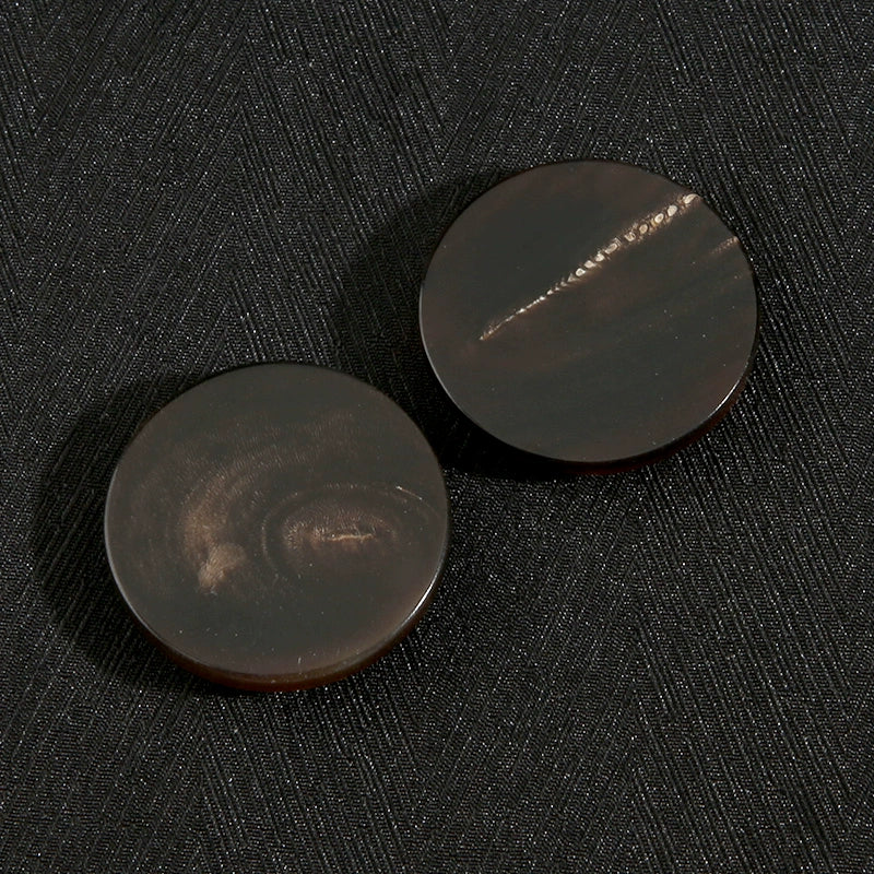 3455★ Botón negro redondo ojo oscuro botón plano material cuerno traje hombre botón cuerno chaqueta mujer abrigo
