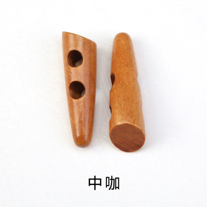 3267★  Wooden horn buckle children's coat button versatile coat sweater wood olive buckle cotton coat croissant button accessories