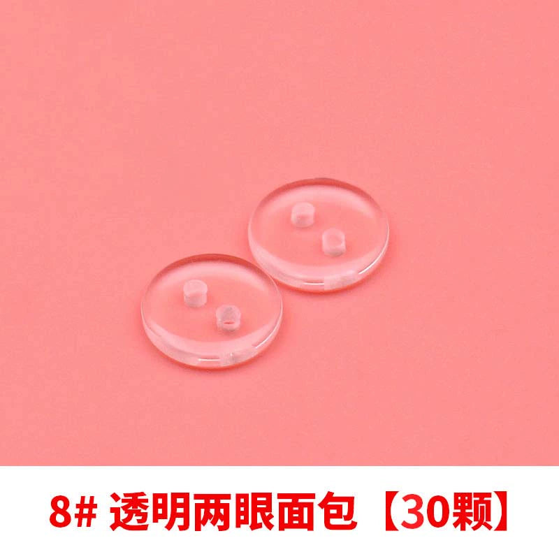 3358★  Versatile shirt buttons round transparent black and white buttons men's and women's shirts shirt cardigan polo shirt colored buttons