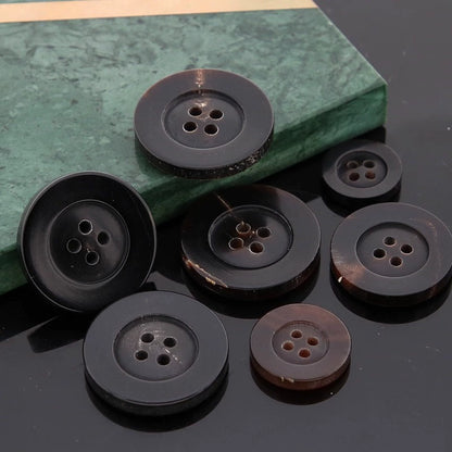 3417★  Real horn buttons clothes decorative buttons men and women trench coat coat sweater jacket top suit pants four-eye buttons